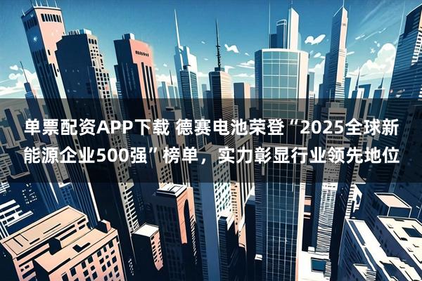单票配资APP下载 德赛电池荣登“2025全球新能源企业500强”榜单，实力彰显行业领先地位